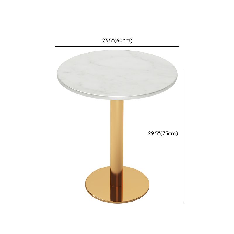 White 1/5 Pieces Dining Set Modern Style Faux Marble Dining Table Set for Home Use