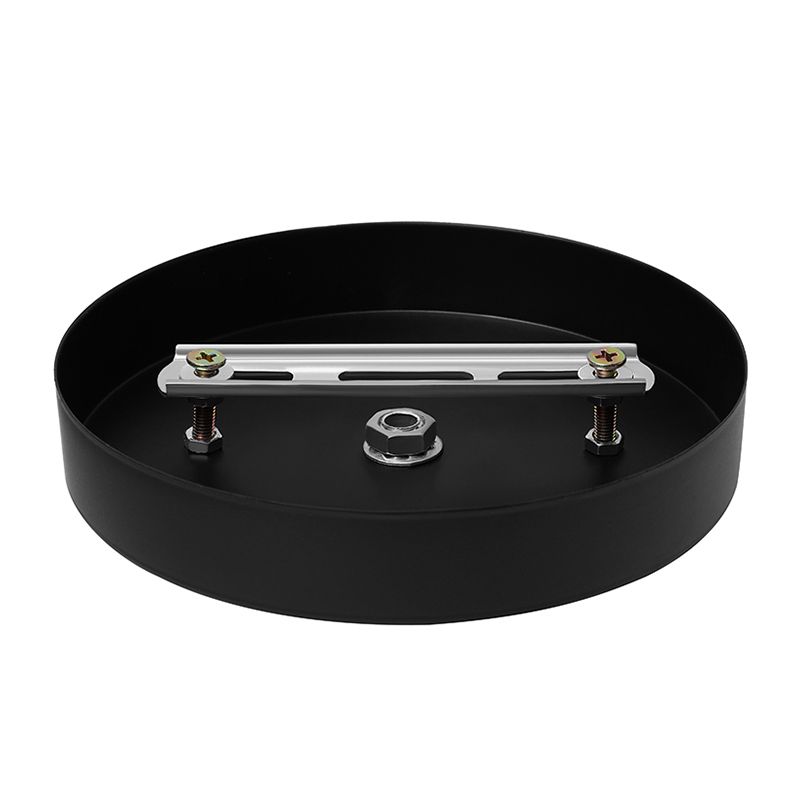 Industrial Trapezoid Pendant Lighting 1 Light Clear Glass Hanging Light Fixture in Black, 12" /14" Wide