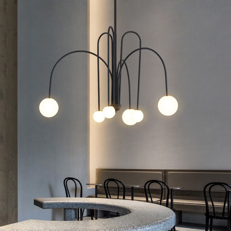 Modern Sphere Chandelier Lights Glass Chandelier Light Fixture for Living Room