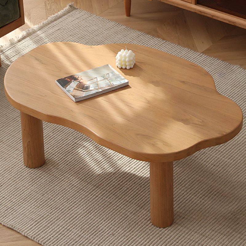 27.56 inch Wide Scandinavian Style Coffee Cocktail Table Solid Wood Coffee Table