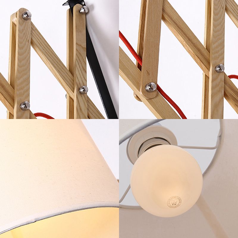 1 tissu de cylindre léger lampe murale ombragée Blanc de salon de salon