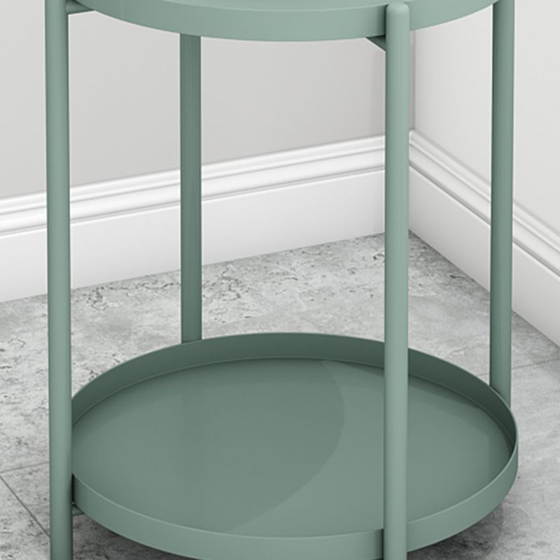 Round Metal Table Plate 4 Legs Base Tray Table Top Side Table