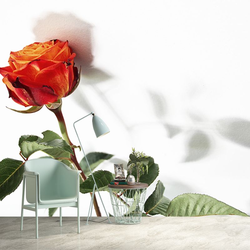 Environment Friendly Wall Mural Wallpaper Romantic Rose Sitting Room Wall Mural