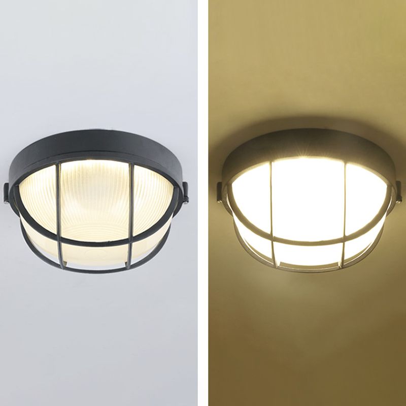 Plafonnier LED de style simple et moderne, luminaire d'extérieur antirouille à montage encastré