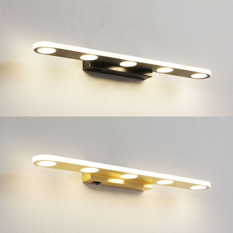 Stile semplice moderno tutta la luce di vanità per vanità in rame lampade per vanità a LED per bagno con doccia