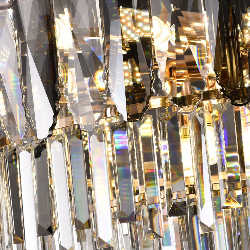 Geometric Pendant Lights Modern Crystal Pendant Lighting Fixture in Gold