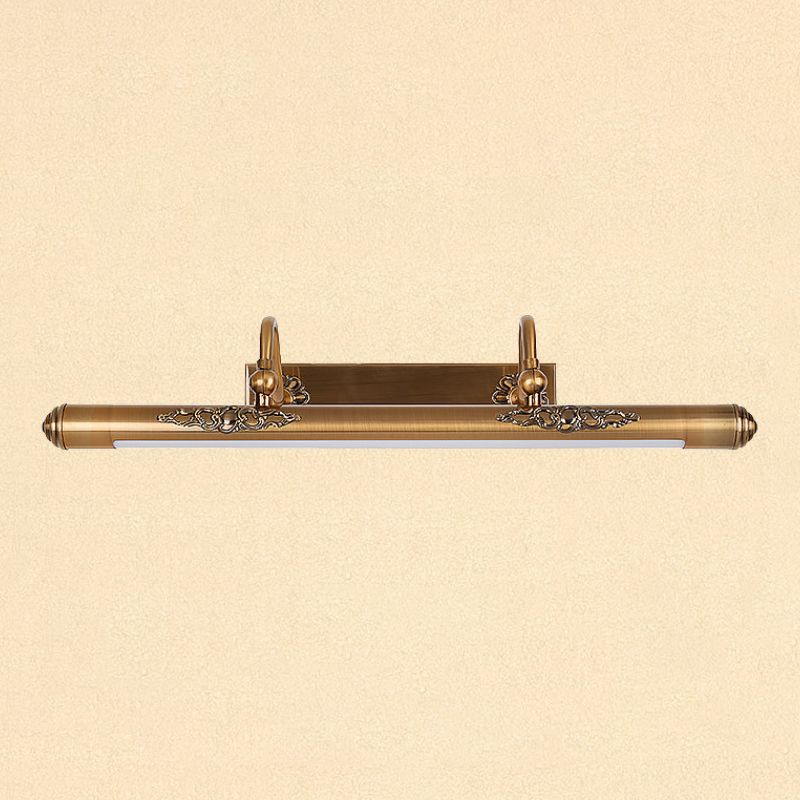 Gold LED Vanity Light Modern Simple Mirror Front Light with Acrylic Shade for Bathroom