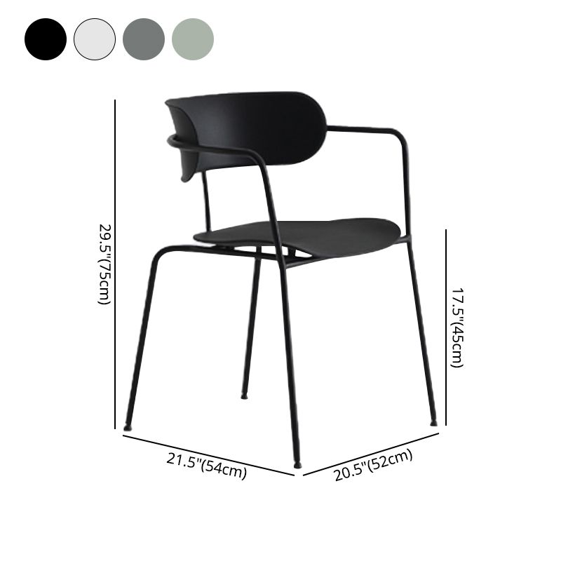 Silla de comedor de cocina de estilo industrial, sillones apilables con patas de metal