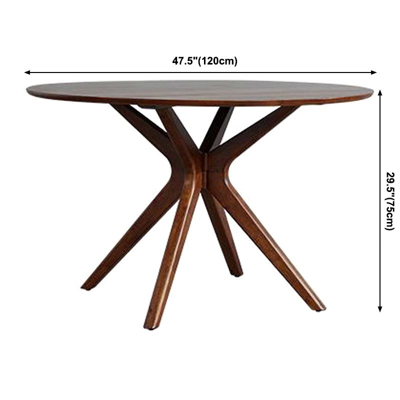 Mesa de comedor redonda contemporánea mesa de pedestal de madera maciza para mesa de cocina del comedor