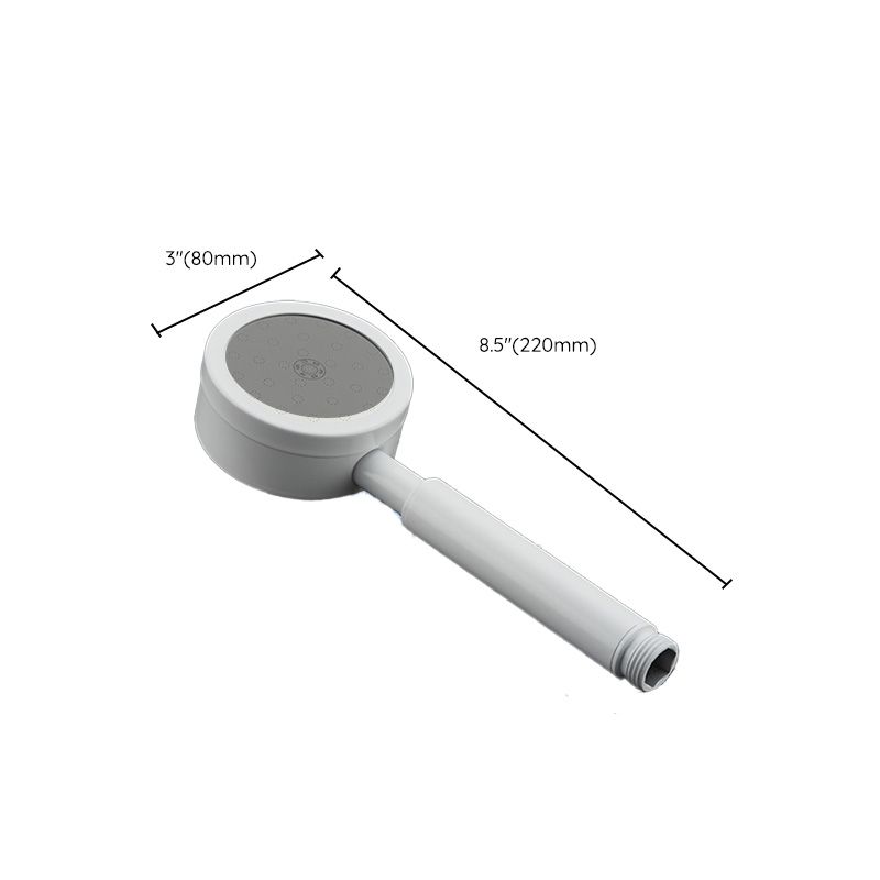 Contemporary White Wall Mounted Shower Set Round Handheld Shower Head Slide Bar Included