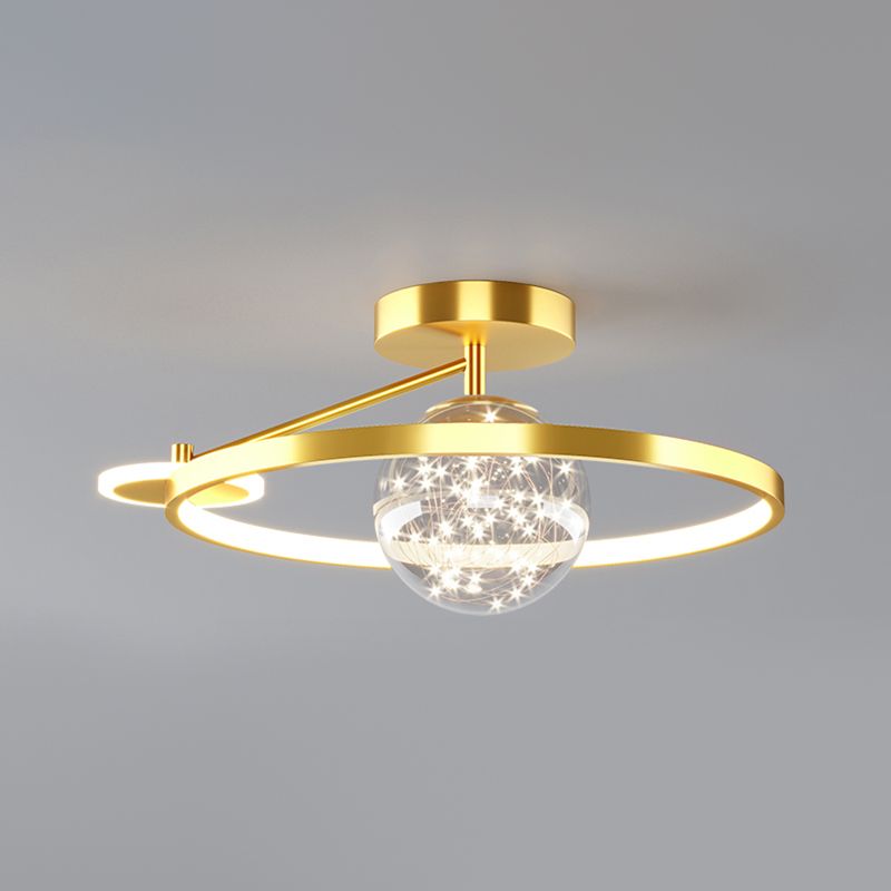 Lámpara moderna de la esfera de la esfera metal 3 luz de techo de montaje de altura de luz