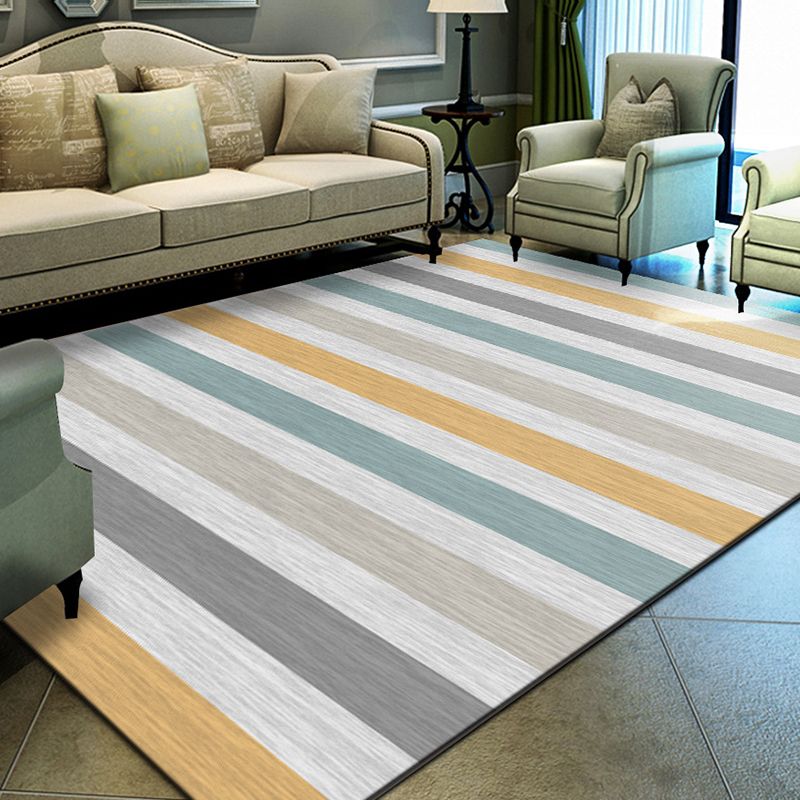 Unique Geometrical Print Rug Multi Color Modern Carpet Synthetics Stain Resistant Washable Non-Slip Backing Rug for Home