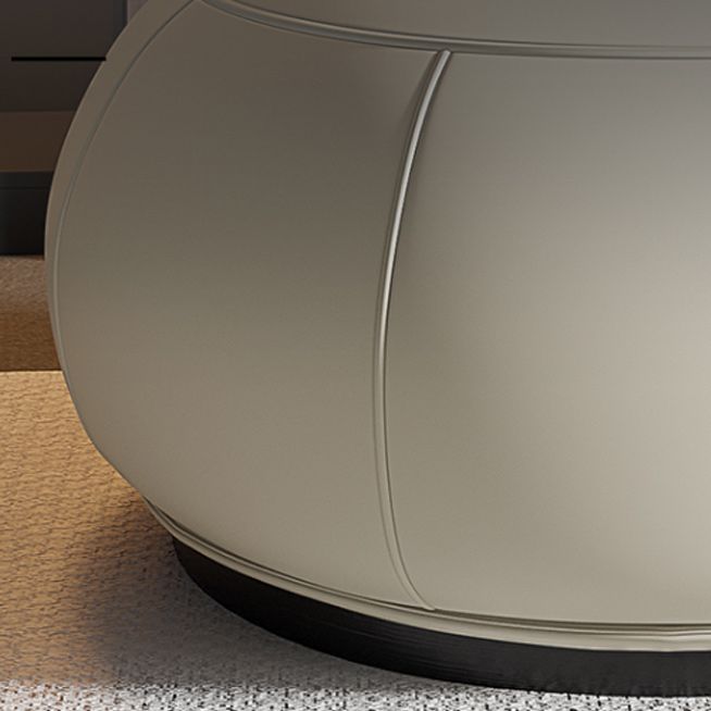 Solid Color Lounge Chair Living Room Round Base Side Fixed Back Chair