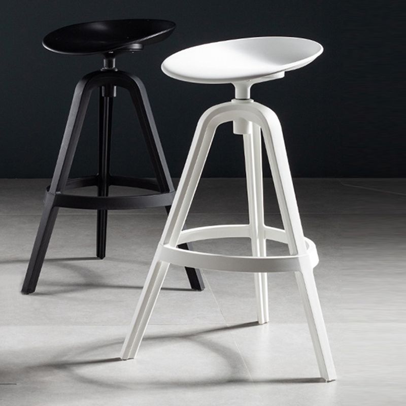 Industrial Low Back Counter Stool Metal Counter Height Stools with Swivel