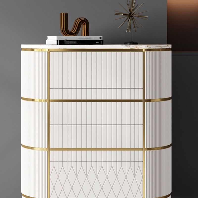 Glam Lingerie Chest Stone Vertical Storage Chest with Drawers for Bedroom