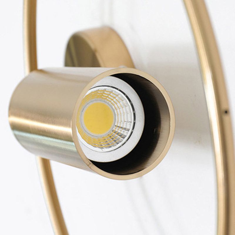 Post-Modern Wall Sconce Pivot Shade Sconce Lamp with Metal for Bedroom