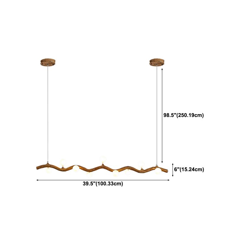 Modern Style Hanging Island Light Creative Hanging Lighting Fixture for Dining Room