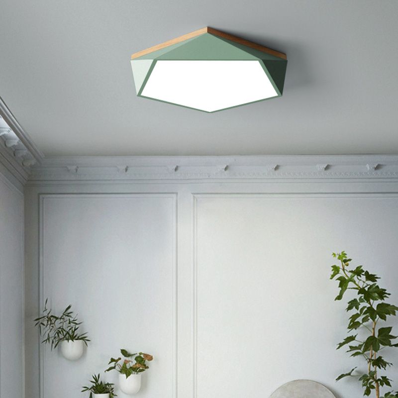 Lampe LED moderne Macaron encastré Pentagone pour salon chambre à coucher