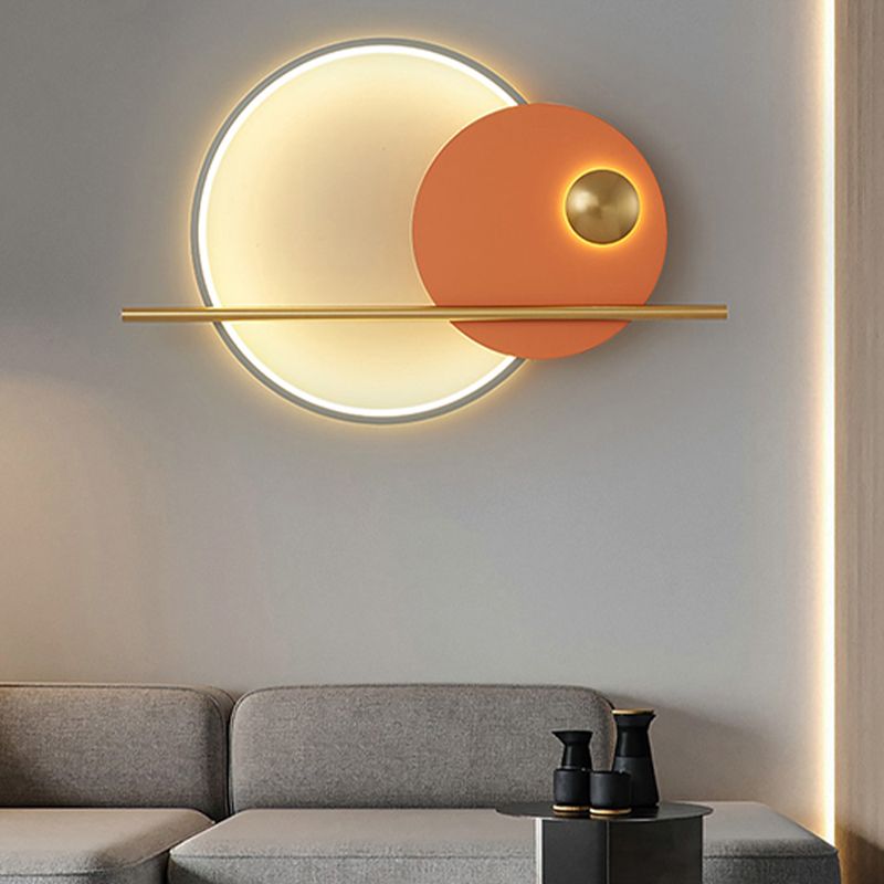 Geometrische Wandmontageleuchte moderne 1-Licht-Wandlampe mit Acrylschatten