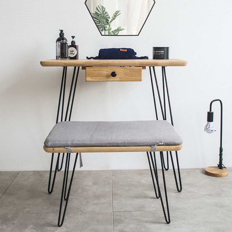 Modern Natural Solid Wood With Drawer Bedroom Makeup Vanity Desk