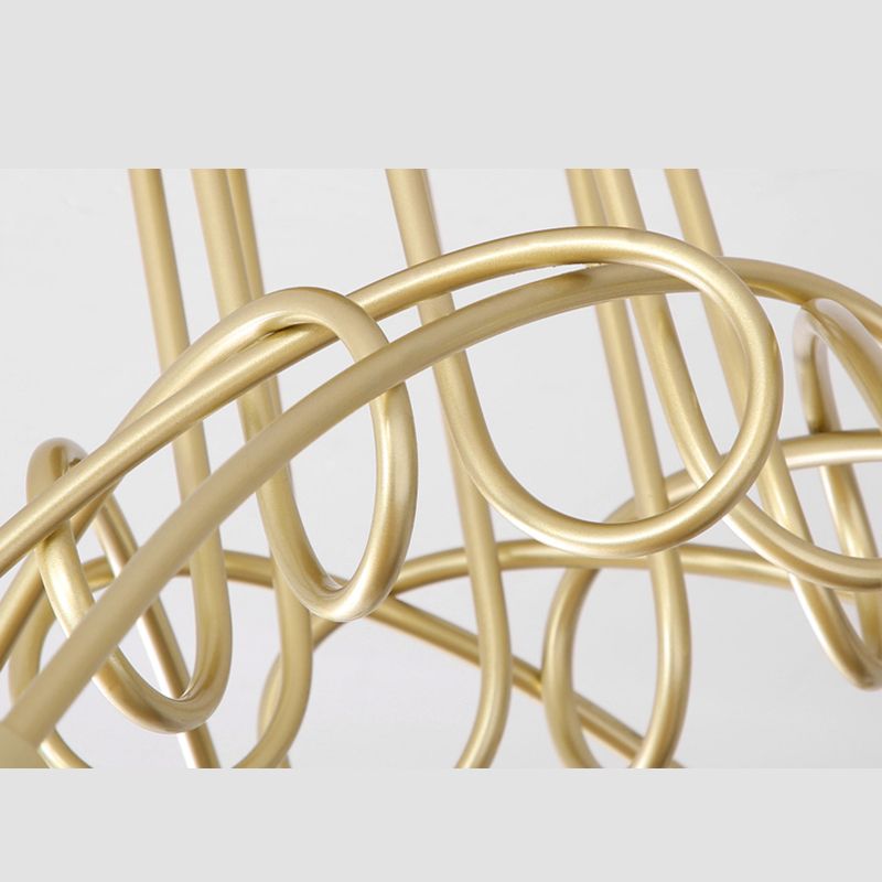 Exposed Bulb Radial Semi Flush Mount in Industrial Creative Style Wrought Iron Ceiling Light