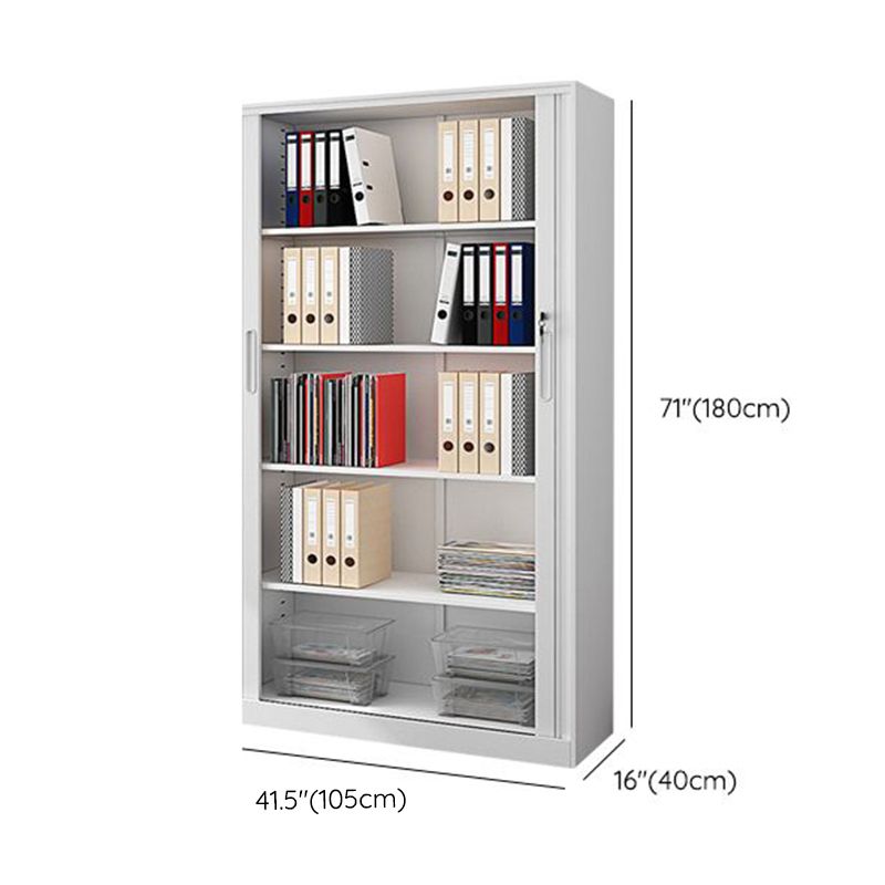 Modern File Cabinet Storage Shelves Rolling Door Metal Filing Cabinet for Home Office