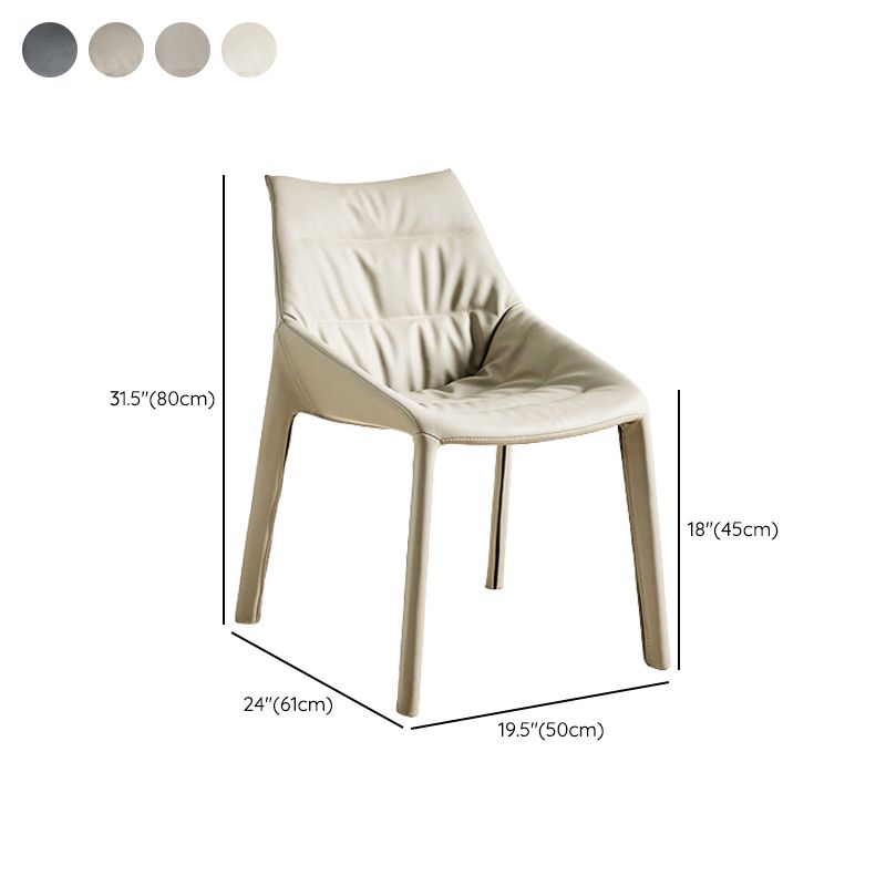 Contemporary Style Faux Leather Parsons Home Dining Side Chair