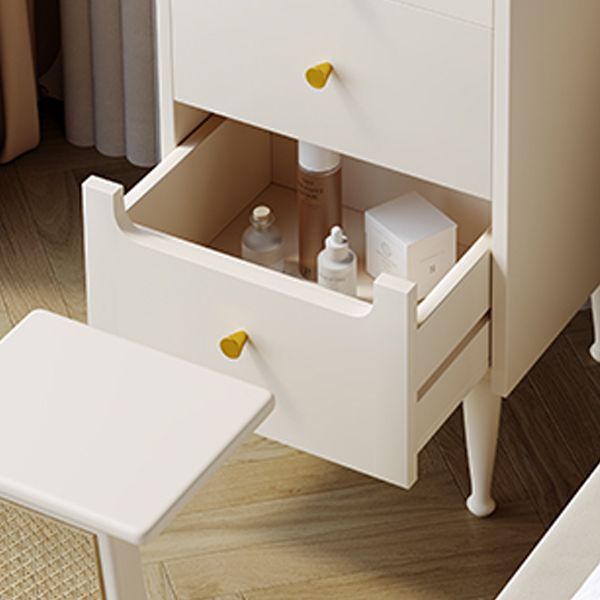 Contemporary Solid Wood Dressing Table Stool Set 2 Drawer Make-up Vanity
