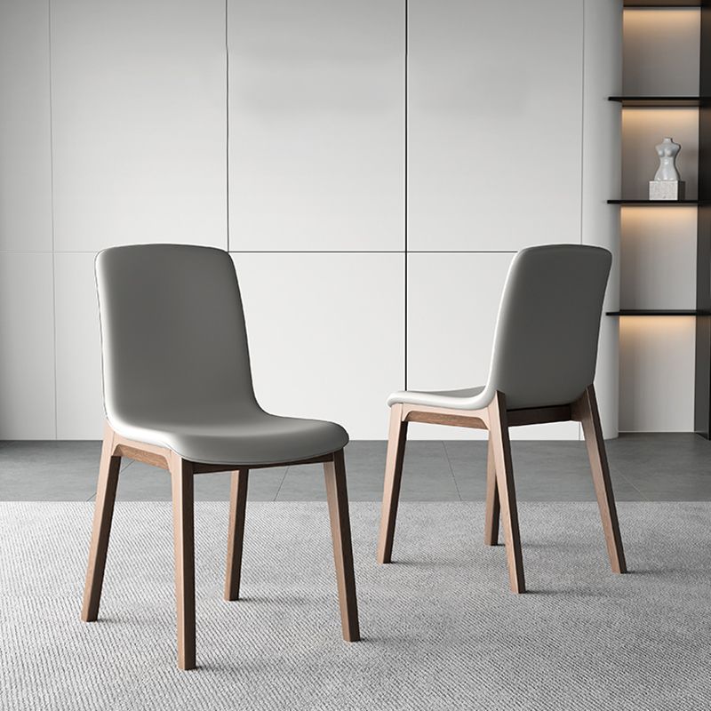 Faux Leather Modern Side Chair Parsons Chair with Upholstered