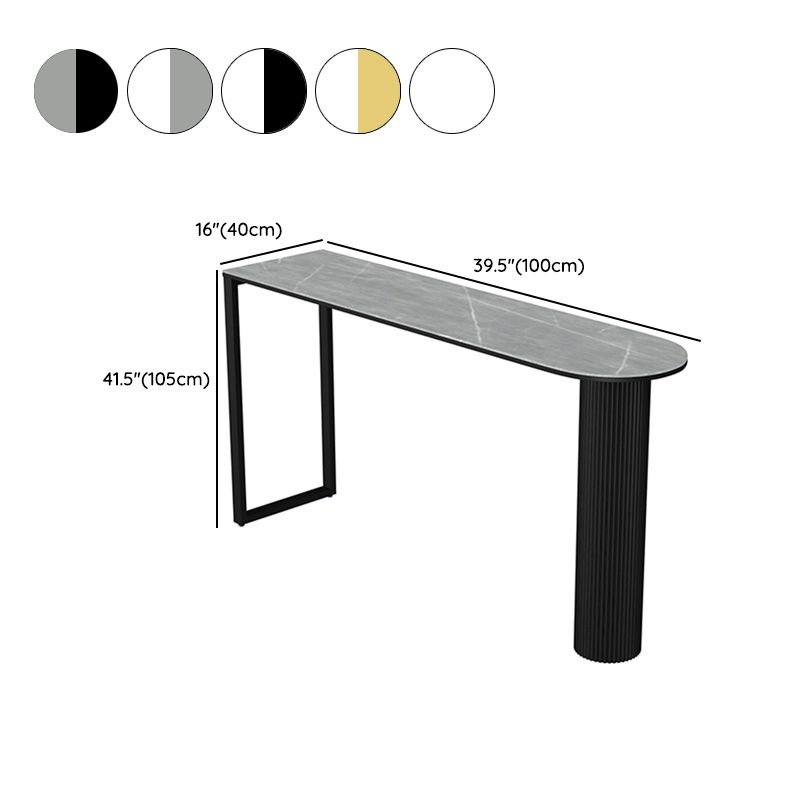 1/5 Pieces Bar Stool and Table Set Industrial Oval Bar Table Set
