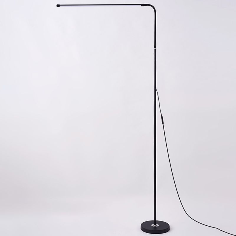 Lámpara de mancha de forma lineal moderna lámpara de mapas de 1 luces en negro