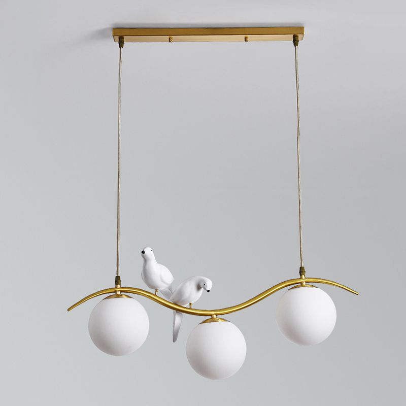 Modern Style Globe Island Pendants Glass Pendant Lights for Dining Room