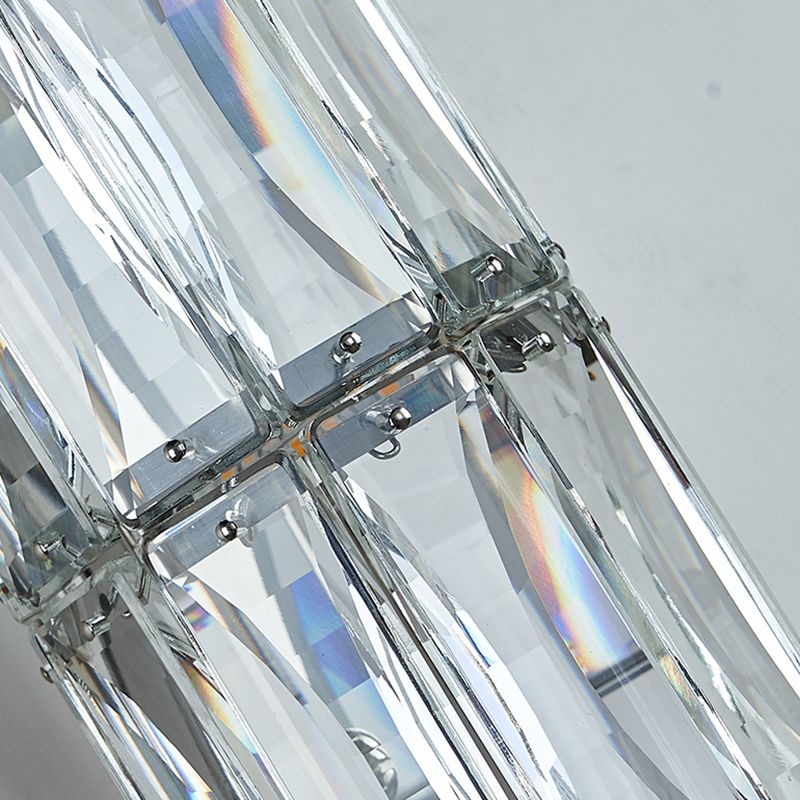 Cylinder Shape Crystal Wall Sconces Modern Multi-Lights Wall Mount Light Fixture