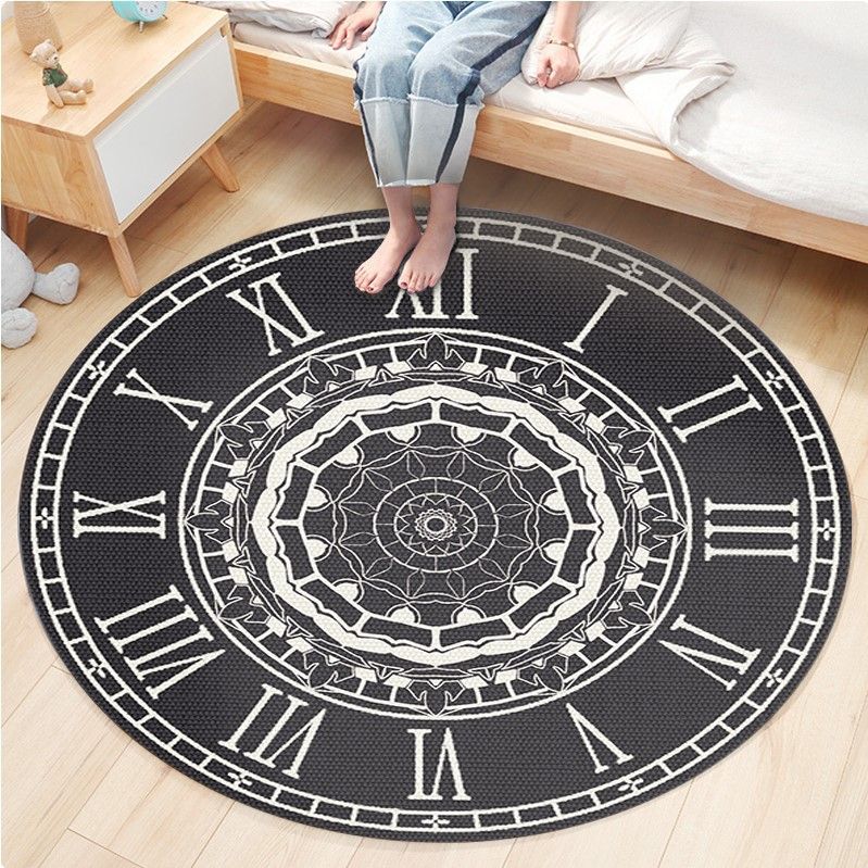 Classic Flower Patterned Rug Multicolor Bohemian Rug Polypropylene Washable Stain Resistant Non-Slip Backing Rug for Home