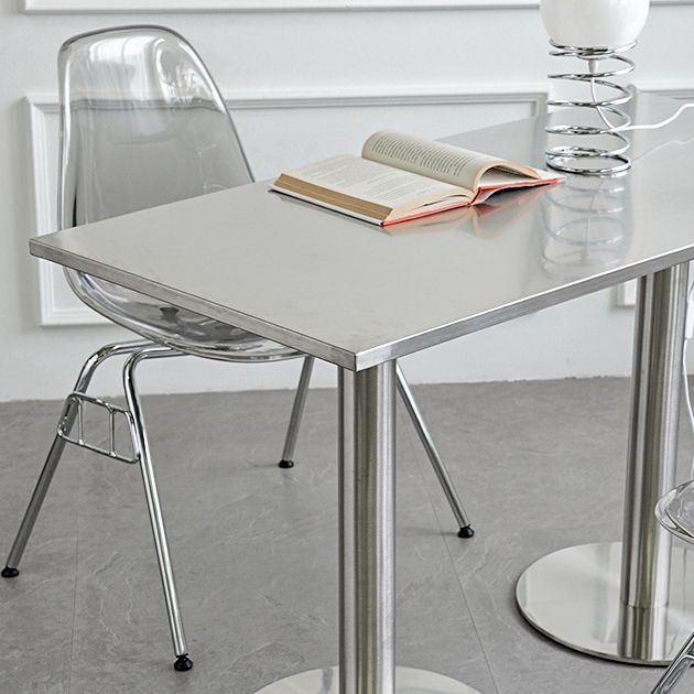 Industrial Style Dining Site Table Stainless Steel Dining Room Collection