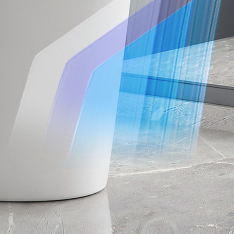 Contemporary 1-Piece Toilet Bowl Floor Mounted White Urine Toilet for Bathroom