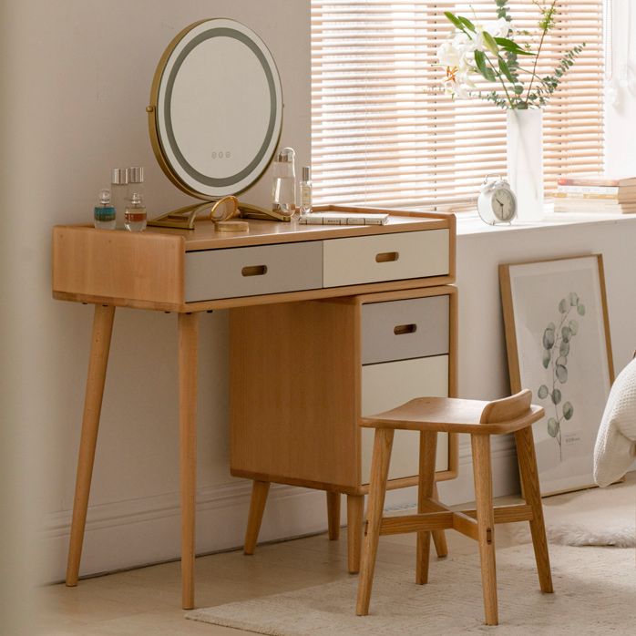 Solid Wood Vanity Table Drawers Simple Scandinavian Makeup Vanity Table