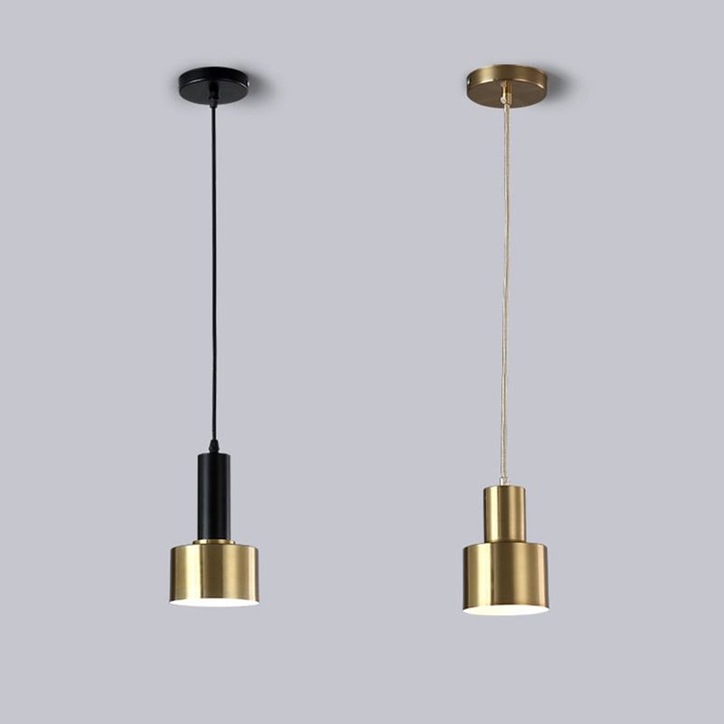 1-Licht-Metallzylinder Anhänger Licht moderner Stil Down Lighting für Esszimmer