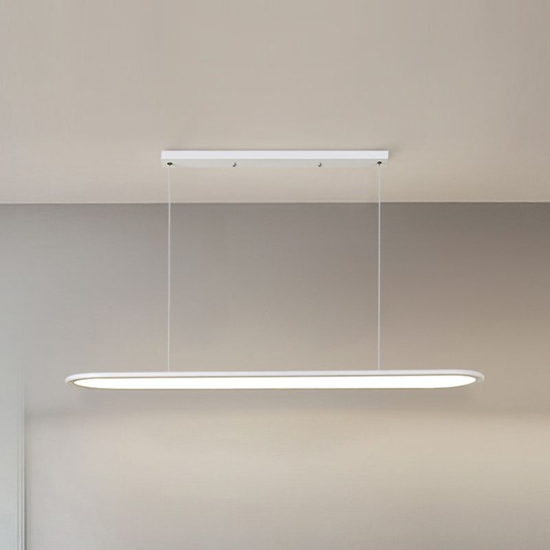 Versatile Ultrathin Island Pendant Lamp Minimalist Metal Dining Room LED Flush Mount Light