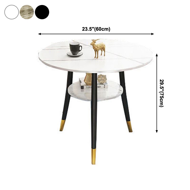 Stone Dining Table Traditional Luxury Round Dining Site Table with Tripod Base