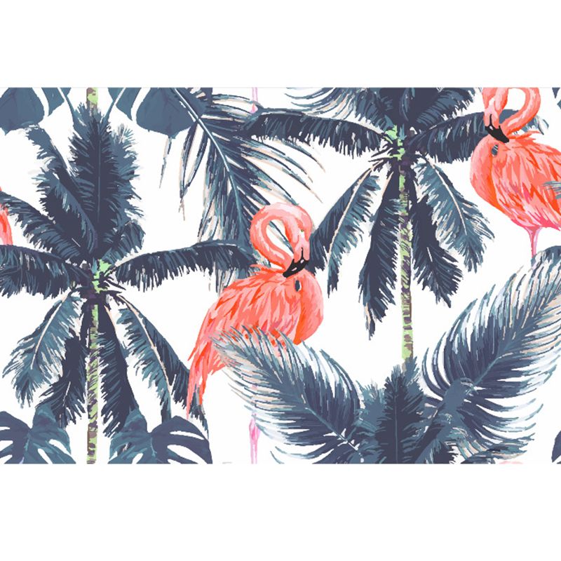 Casual Plants Area Rug Green Polyester Indoor Carpet Non-Split Rug for Indoor Room