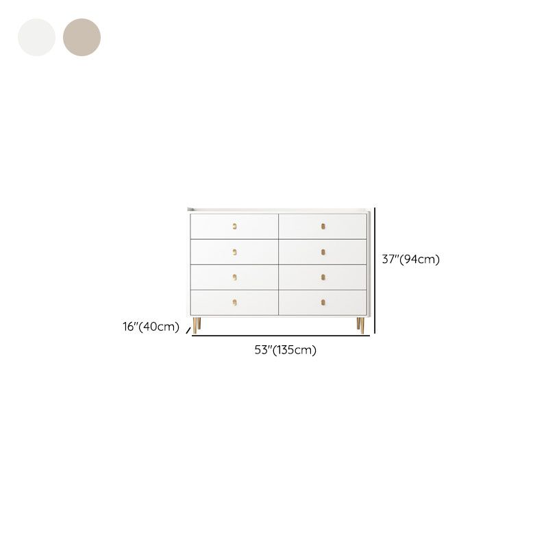 Glam Stone Storage Chest Home Horizontal Chest with Metal Legs