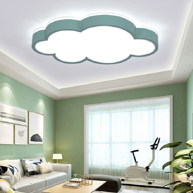 Nordic Style Flush Mount Cloud Metal LED Ceiling Light Fixture for Bedroom