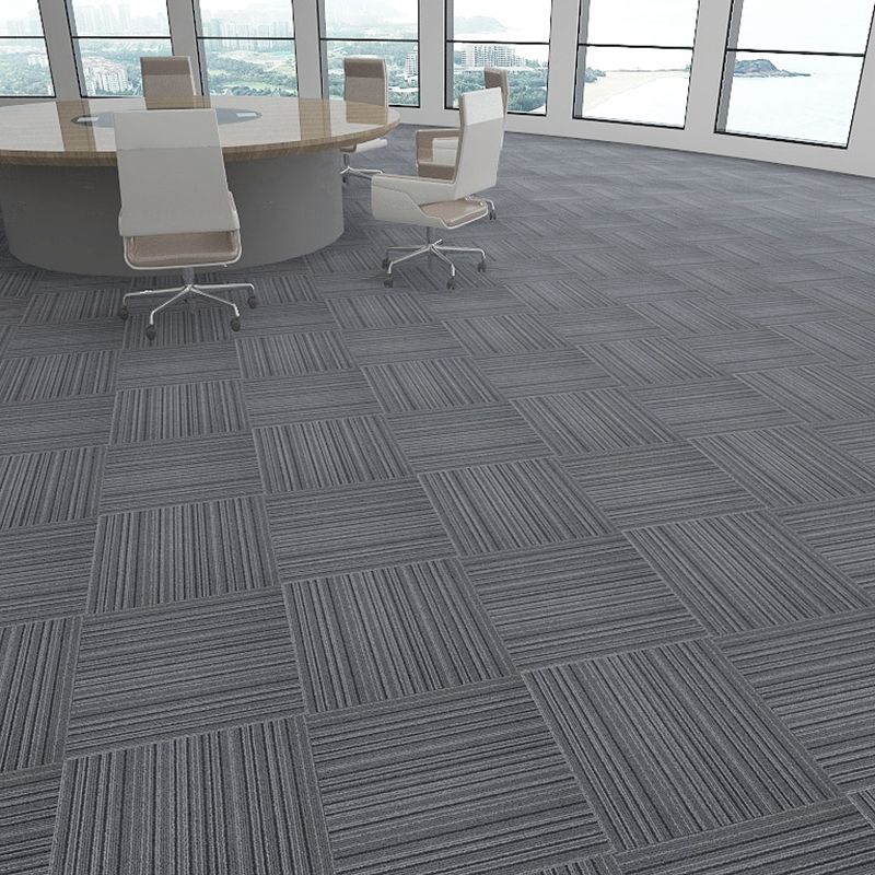 Indoor Level Loop Carpet Tile Dark Color Fade Resistant Loose Lay Carpet Tiles