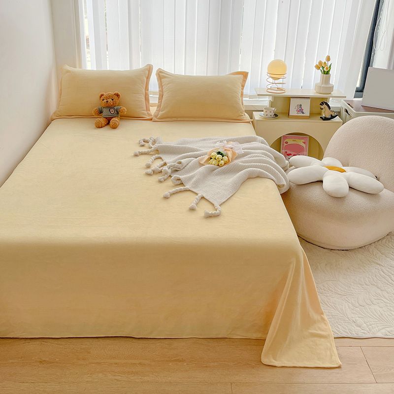 Winter Flannel Bed Sheet Set Super Soft Fitted Sheet for Bedroom