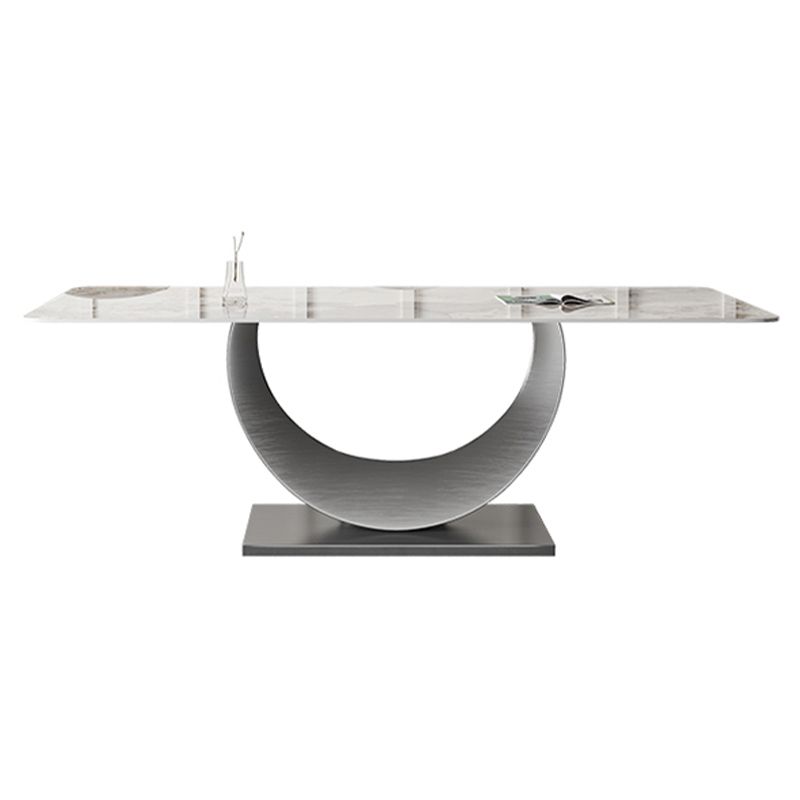 Luxury 1/3/4/5/7 Pieces Dining Set Sintered Stone Dining Table with Leather Chairs