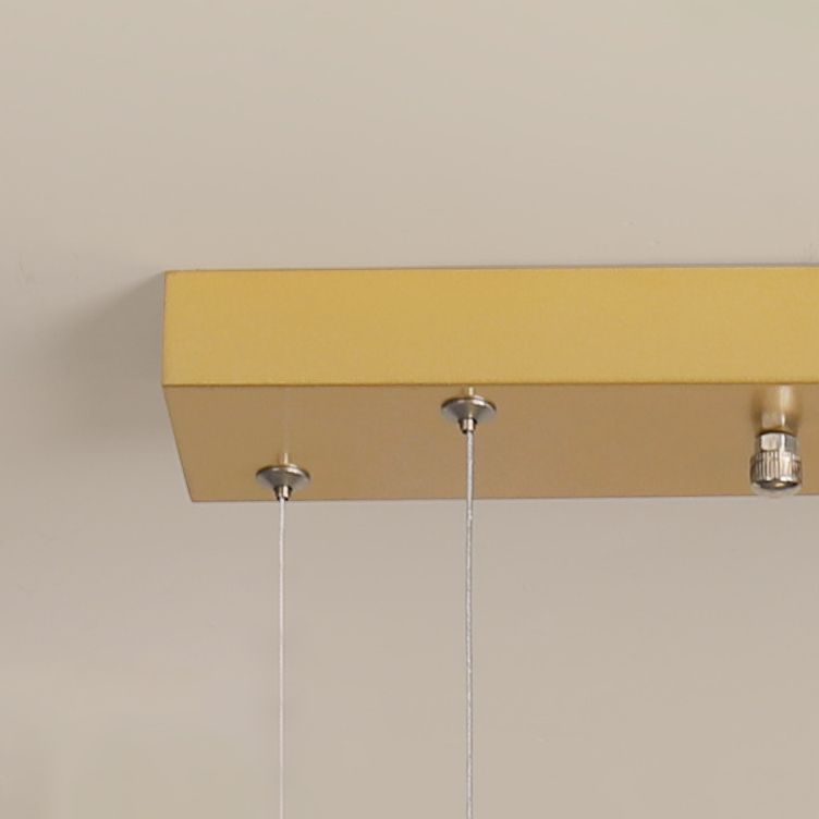 Idee di illuminazione dell'isola geometrica moderna lampadario metallo 3 luci del soffitto isola per sala da pranzo