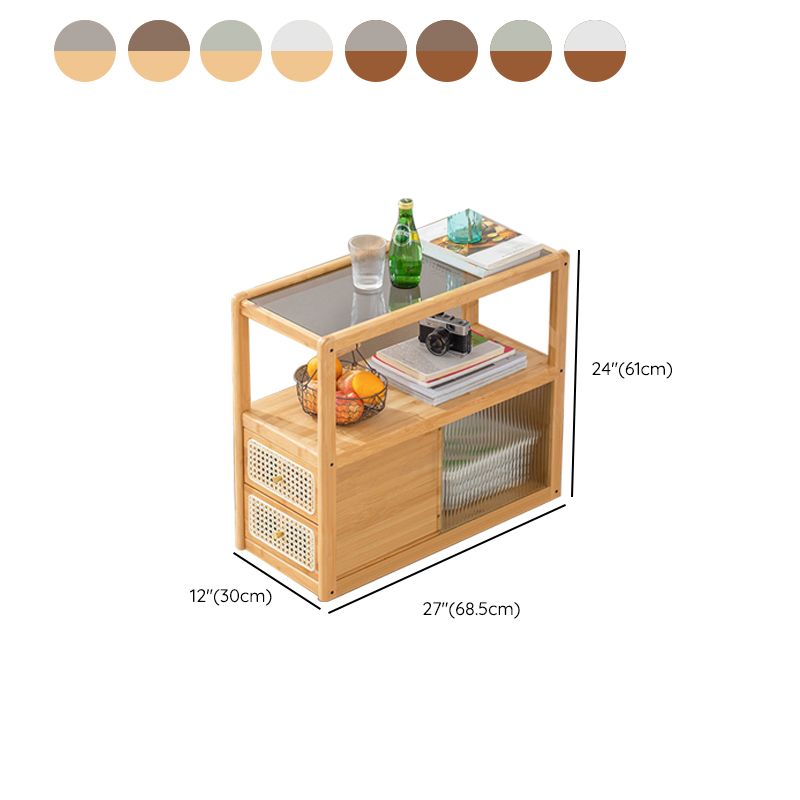 27" W x 11.8" D x 24" H Sofa Side Accent Table Wooden Rectangular End Table