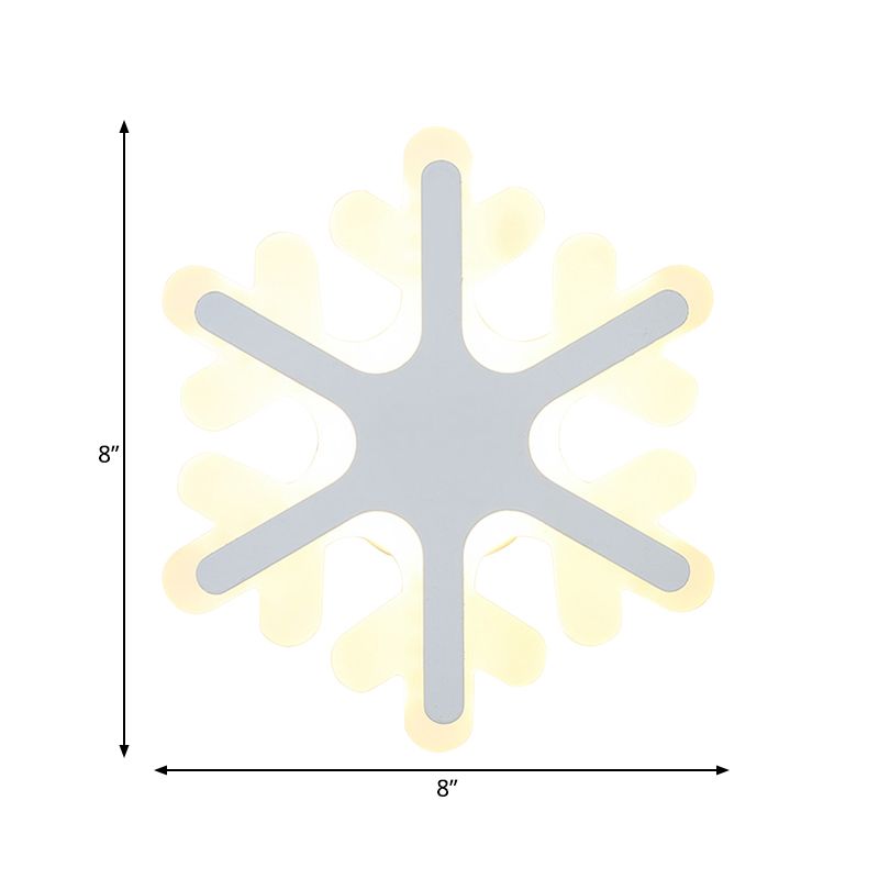 Flat Cartoon Shape Wall Light Modern Stylish Acrylic LED Wall Lamp in White for Stair