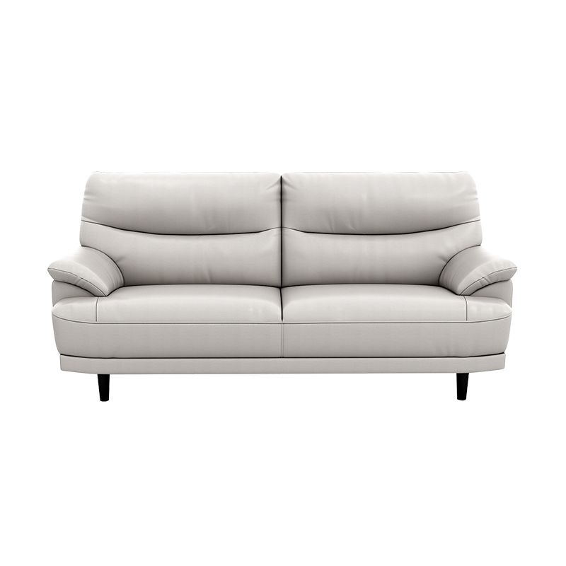 Stain Resistant Leather Pillow Top Arm Biscuit Back Settee Couch